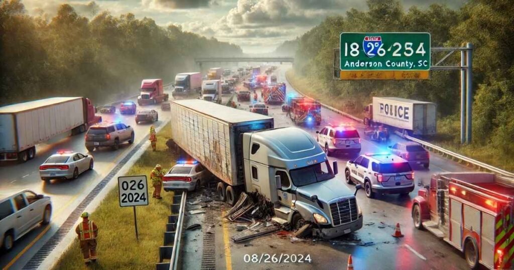 08/26/2024 Semi Accident I-85 Anderson County SC